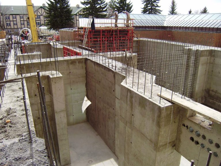 concrete forming, heavy wall forming, radiation bunker concrete