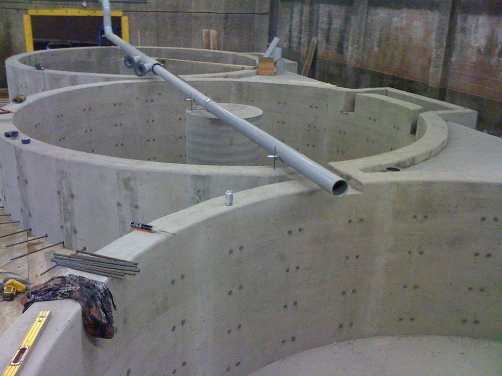concrete forming, water tank, curved forming