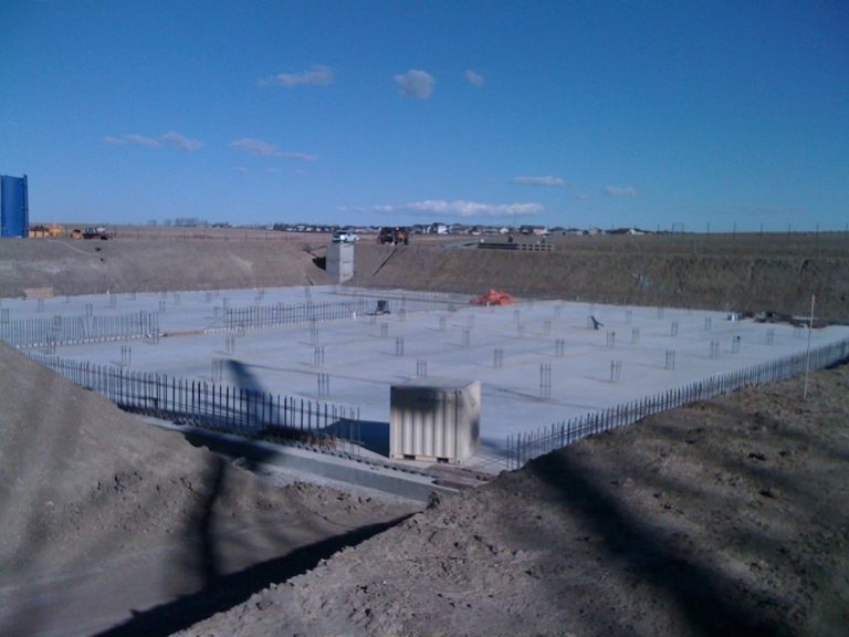 concrete forming, water storage, construction joint